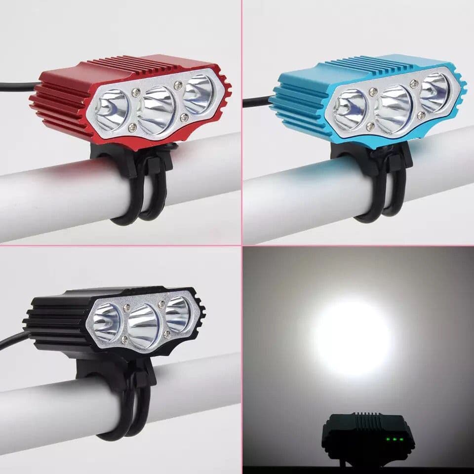 F3 light USB bicycle headlights 3 t6 mountain bike rechargeable light LED lights professional riding bike lights 1