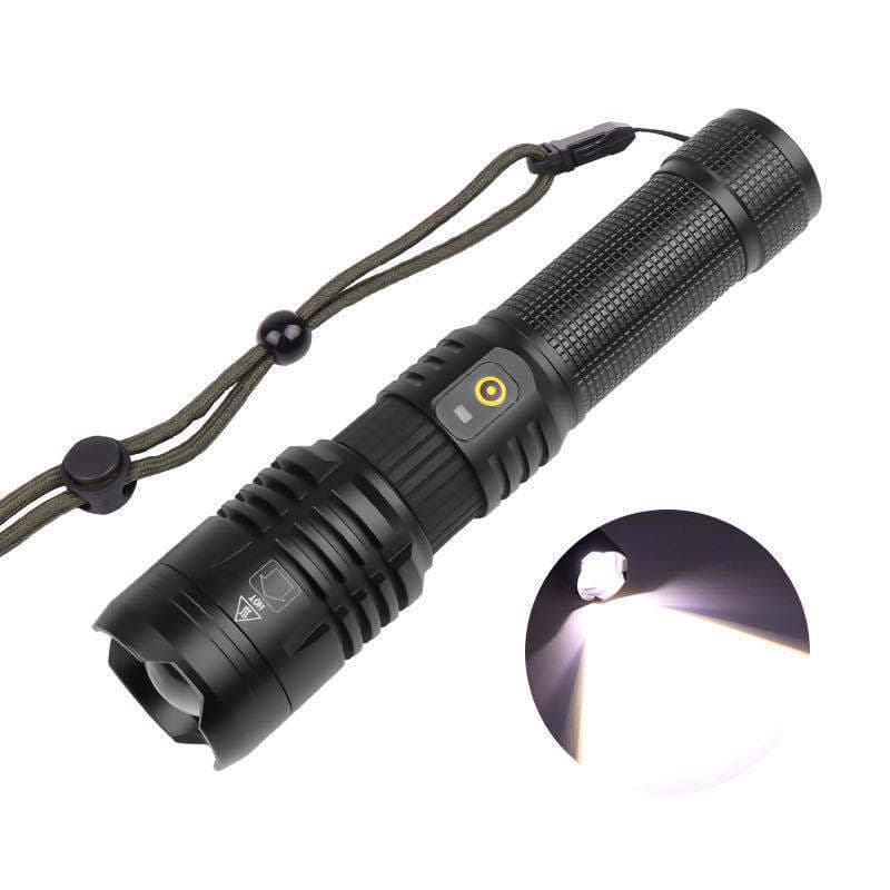 Super Bright Flashlight Zoomable USB Rechargeable Electric Torch 5 Modes Torch Outdoor Fishing Waterproof 2