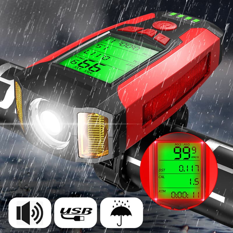 Bicycle headlight wireless code meter 3