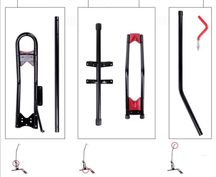 L-shaped Parking Rack Detachable Car Repair Mountain Bike Display Stand 2