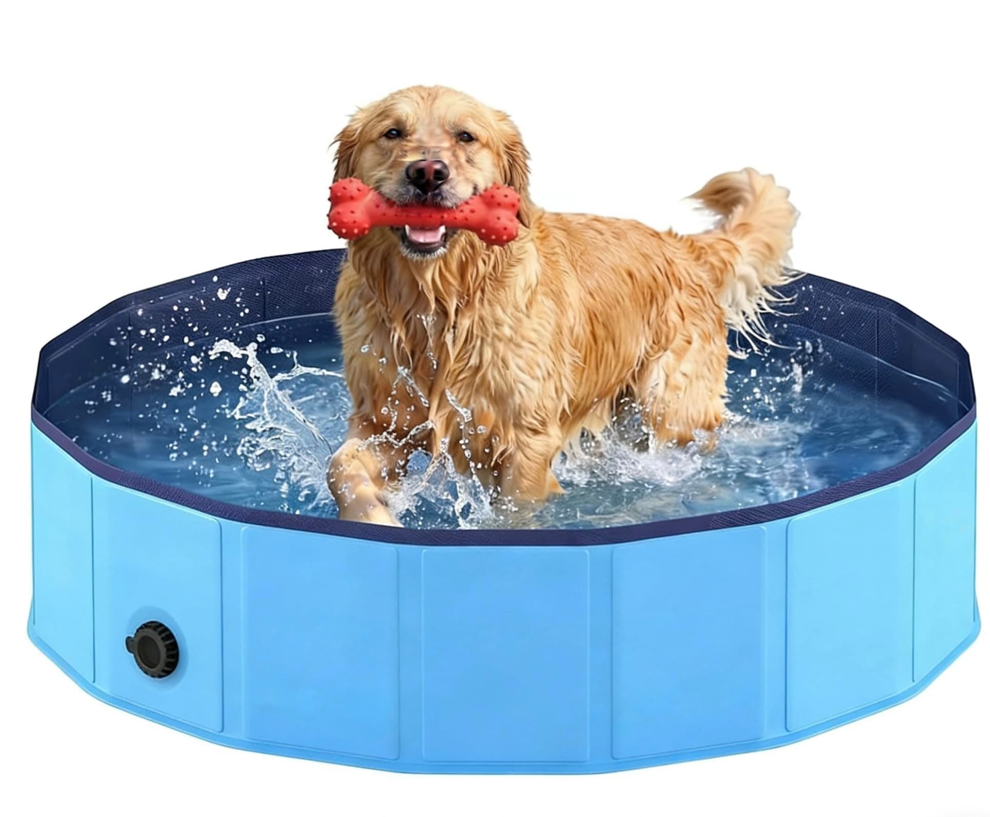 Foldable Dog Pool, Collapsible Dog Swimming Pool Hard Plastic Portable Pets Bath Tub For Dogs And Cats, Pet Wading Pool For Indoor Outdoor Backyard 2