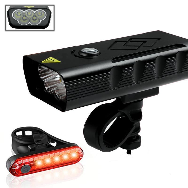 Bicycle LED Built-in Battery USB Charging Front Light 3