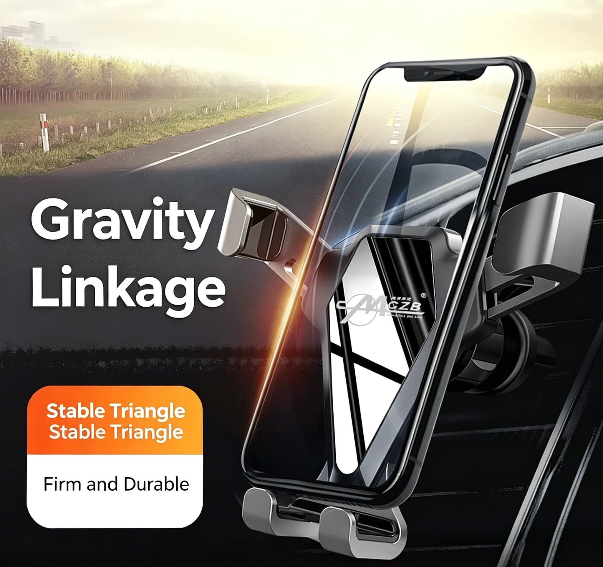 Gravity Car Phone Mount, Suction Cup Multi-functional Universal Cell Phone Holder For Car 2