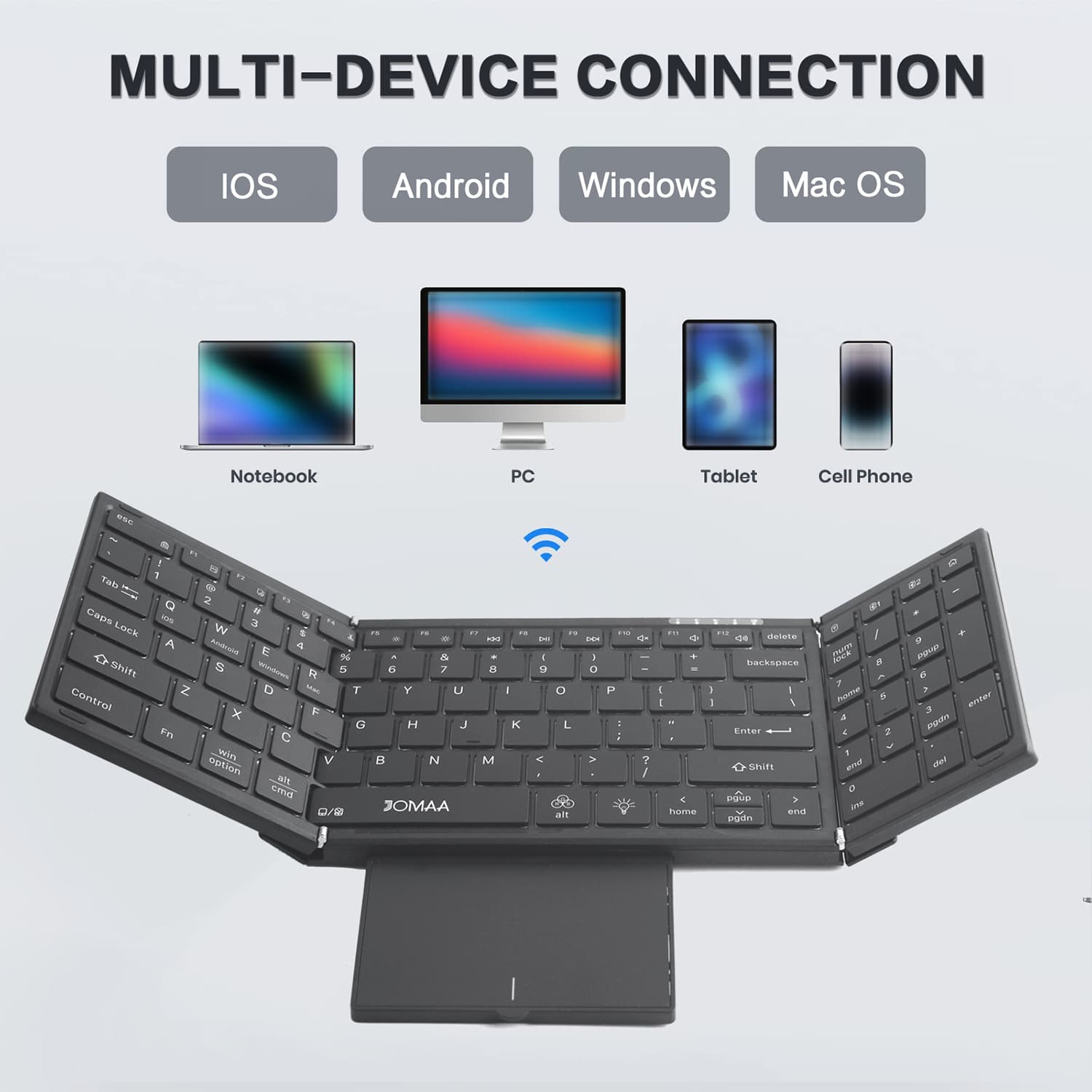 New Wireless Mini Foldable Bluetooth Keyboard 3