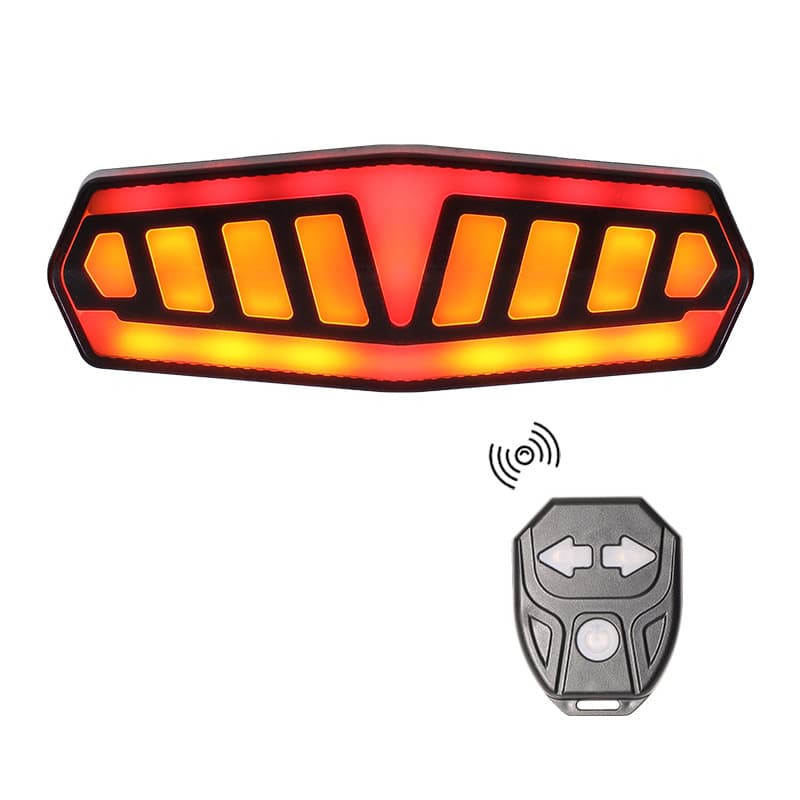 Steering Brake Induction Lamp Waterproof Remote Control Charging Highlight Warning Taillight 3