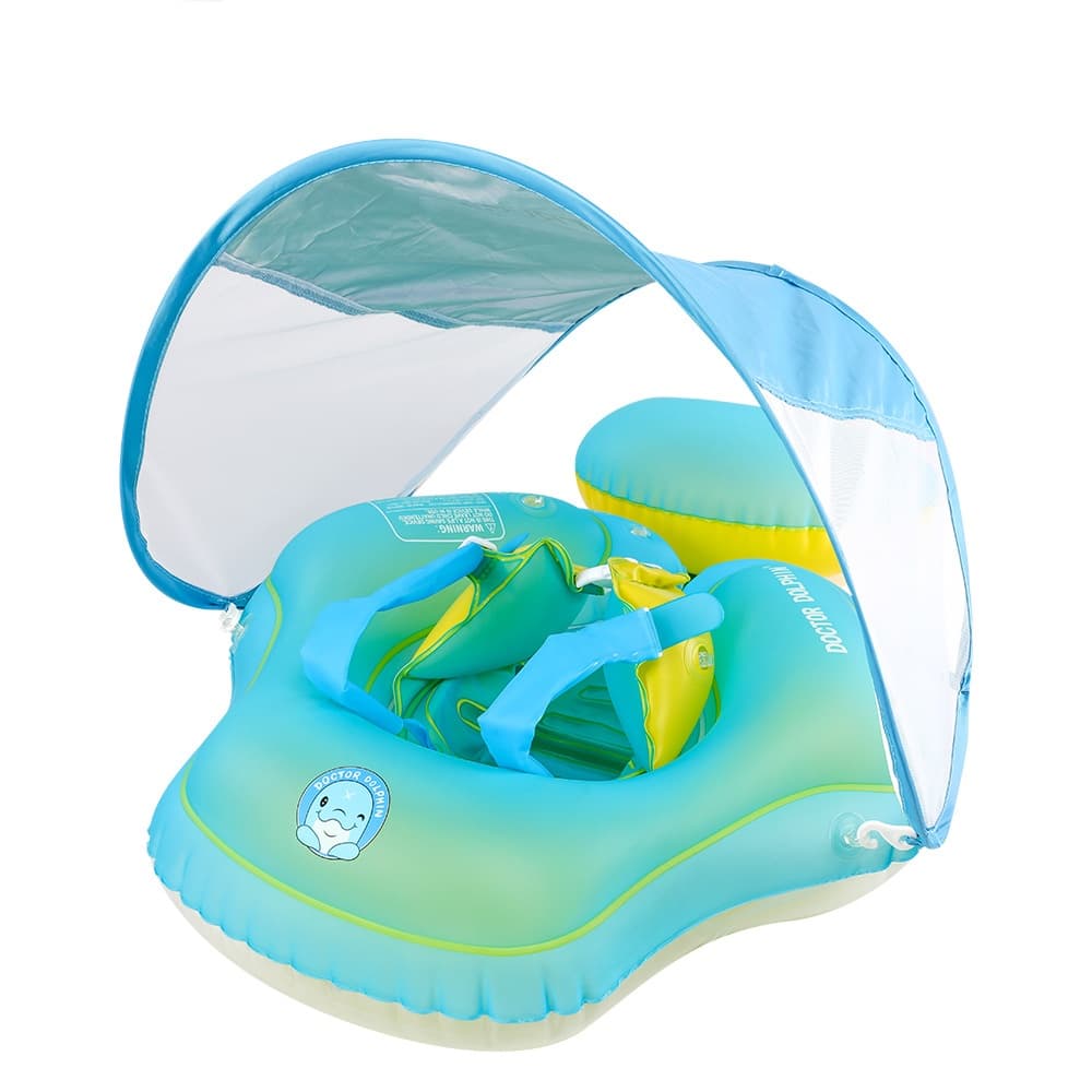 Infant Swimming Ring Tummy Float Home-use Sun Protection With A Seat Pouch To Prevent Slipping 2